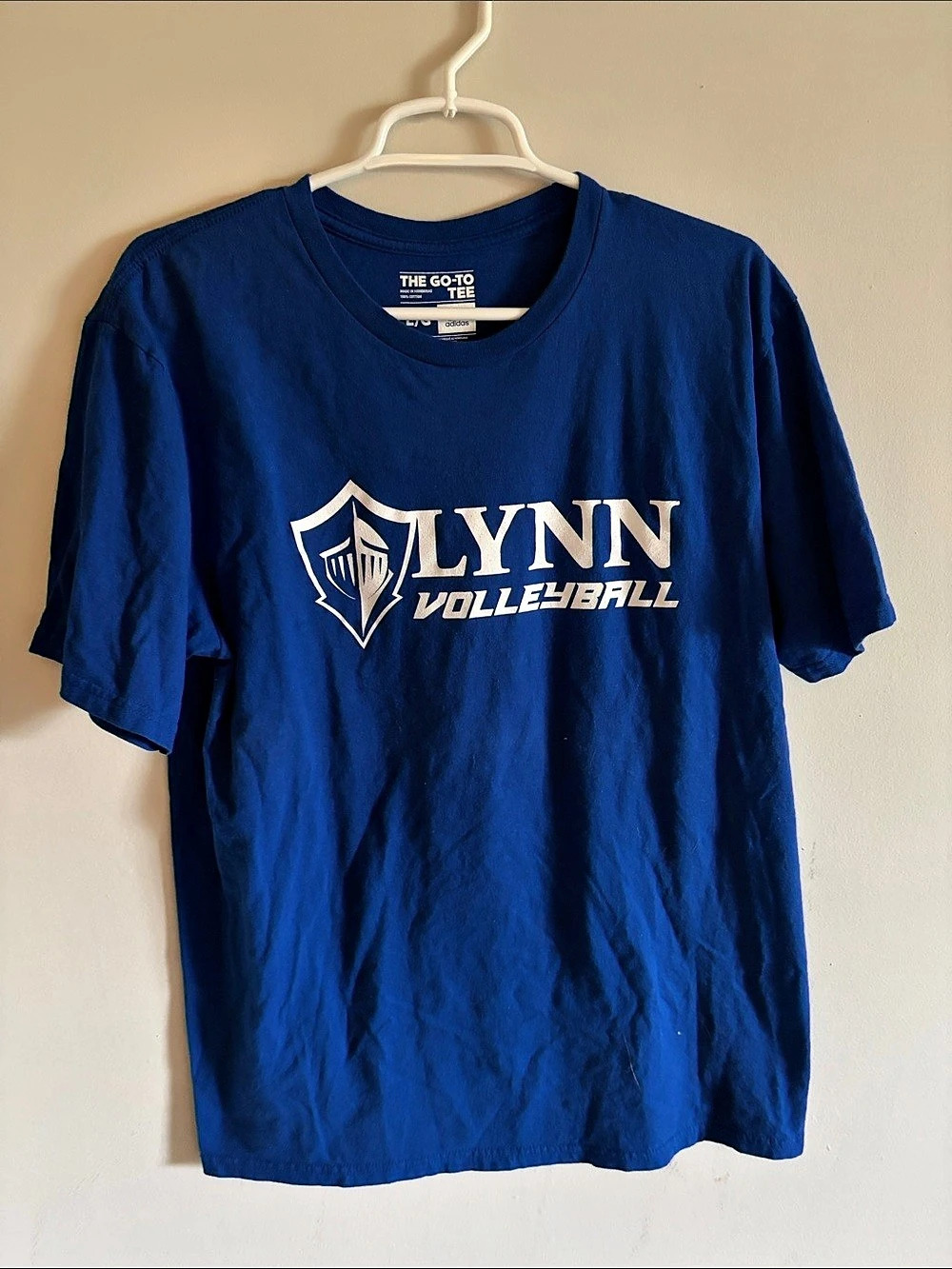 adidas The Go-To Tee Men's Blue & White Volleyball Tee Large